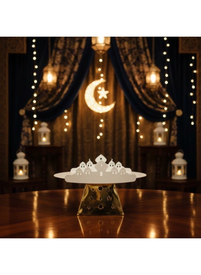 Eva ستاند تقديم رمضاني أبيض بتصميم الهلال - Image 3